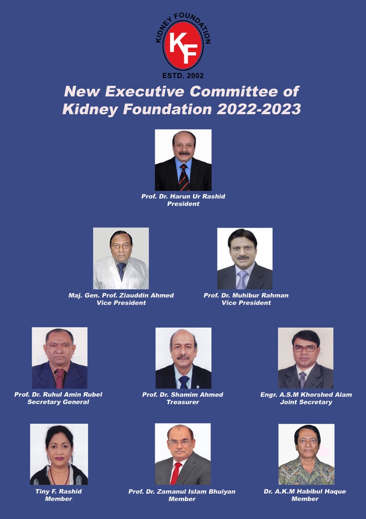 Congratulations...!!! New Executive Committee of Kidney Foundation for 2022-2023